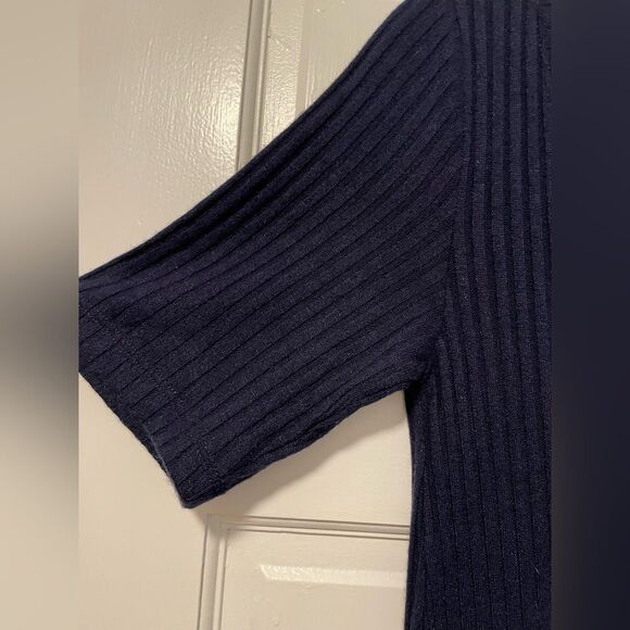 Loft Ribbed Scoop‎ Neck Shift Dress Short Sleeve Navy Blue Women’s Medium - Picture 5 of 8